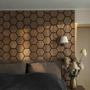 KOYU CEVİZ PETEK AKUSTİK PANEL